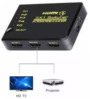 Коммутатор ( hdmi switch ) переключатель hdmi 5-1 версия 2.0