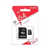 Карта памяти micro SD 64 GB класс 10 для смартфонов видеорегистраторов