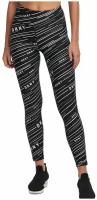 Леггинсы DKNY S черные в белые лого полосы Women's Printed High Waist Leggings