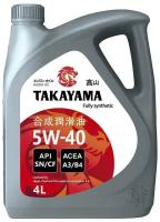 Синтетическое моторное масло Takayama 5W-40 API SN/CF, 4 л