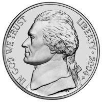 (2004p) Монета США 2004 год 5 центов Лодка экспедиции Экспедиция Льюиса и Кларка Медь-Никель UNC