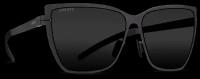 Титановые солнцезащитные очки GRESSO Margo - прямоугольные / черные
