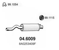 Средний глушитель выхлопных газов Asso 046009