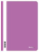 Папка-скоросшиватель пластик. Berlingo, А4, 180мкм, фиолетовая с прозр. верхом, 10 шт