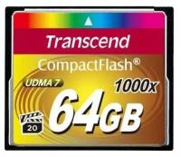 Карта памяти Compact Flash Card 64GB Transcend 1000x TS64GCF1000