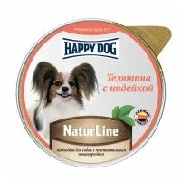 Влажный корм для собак Happy Dog Mini паштет, телятина, индейка 10 шт. х 125 г (для мелких пород)