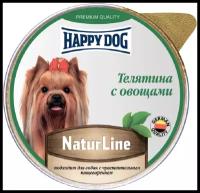 Влажный корм HAPPY DOG 125гр для собак Телятина с овощами паштет