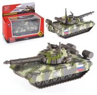 Машина металл Танк T-90, 12см, (подвиж. дет,)инерц. в коробке