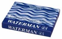 Чернила в картридже З/ч. Waterman Ink cartridge Standard Blue (в упаковке 8 картриджей)