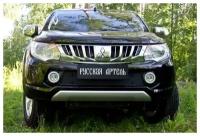 Зимняя заглушка решетки переднего бампера для Mitsubishi L200 2015-2024