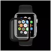 Защитное органическое стекло Watch PMMA для Apple Watch 7, 45 мм, черная рамка, Deppa