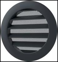 Решетка вентиляционная круглая D100 мм RAL7016 антрацитово-серый глянцевый