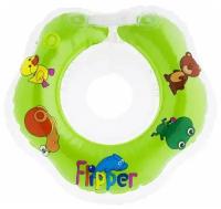 Круг на шею Roxy Kids надувной, для купания малышей Flipper зеленый (FL001-G)