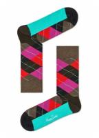 Носки унисекс Argyle Sock с цветными ромбами, коричневый, 29