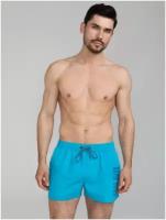 Шорты для плавания Uomo Fiero, подкладка, карманы, размер 48, голубой