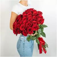 Цветы живые букет из красных роз 25 шт. 70 см. Эквадор| Лэтуаль Flowers