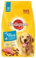 Сухой корм с говядиной для взрослых собак всех пород ТМ Pedigree (Педигри)