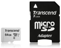 Transcend MicroSD 64GB 300S UHS-I U1 + SD адаптер