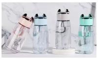 Бутылка питьевая пластиковая 380мл «Гламурная кошечка»