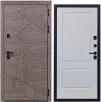Дверь входная металлическая DIVA 97/2 2050x960 Правая Дуб коньяк - Д7 Белый Софт, тепло-шумоизоляция, антикоррозийная защита для квартиры