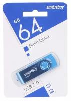 USB Flash Drive 64Gb - SmartBuy UFD 2.0 Twist Blue SB064GB2TWB