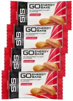 Углеводный энергетический батончик с начинкой SiS GO Energy BAKE, 4шт по 50г (Клубника)