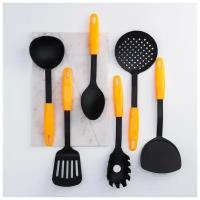 Набор кухонных принадлежностей Доляна «оранж», 6 предметов