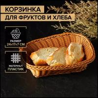 Корзинка для фруктов и хлеба Капучино 24х17х7 см