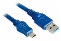 Кабель mini USB 3.0 Greenconnect GC-U3A2109-3m для быстрой зарядки аудио и видео электроники.фотоаппаратов. 3 м (). синий. 3.0м