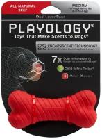 Playology DUAL LAYER BONE двухслойная жевательная косточка для собак с ароматом говядины, средняя, красный