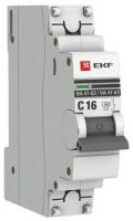 Автоматический выключатель 1P 16А (C) 4,5kA ВА 47-63 EKF PROxima