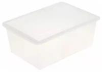 Ящик универсальный для хранения с крышкой, объём 30л, цвет прозрачно-матовый