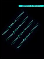 Карбоновые молдинги накладки на пороги Рено/ защита порогов наклейки Reno светящиеся