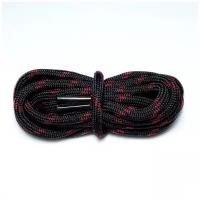 Шнурки LENKO черные с красными вкраплениями 120 см