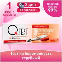 Тест Qtest струйный для определения беременности