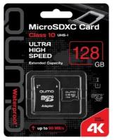 Карта памяти QUMO MicroSDXC 128 Gb UHS-I + ADP (QM128GMICSDXC10U1)