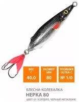 Блесна колебалка для рыбалки AQUA Нерка 80mm 40g цвет 01