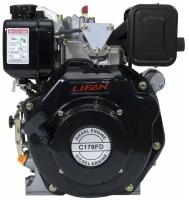 Двигатель дизельный Lifan Diesel 178FD D25 6A (6л.с., 296куб. см, вал 25мм, ручной и электрический старт, катушка 6А)