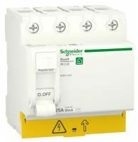 Schneider Electric Выключатель дифференциального тока (УЗО) RESI9 25А 4P 30мА тип AC SchE R9R51425