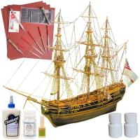 Фрегат President (новая версия), модель парусного корабля Mantua (Италия), М. 1:60, подарочный набор для сборки + инструменты, краски и клей