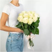Цветы живые букет из белых роз 11 шт. 70 см. Эквадор | Цветочная композиция для подарка женщине | Лэтуаль Flowers