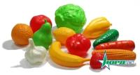 Набор Овощи и фрукты (13 предметов в сетке) 21х12х26 см Н-437