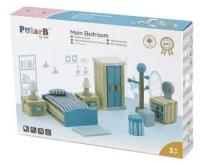 Viga Toys Деревянная мебель для кукол PolarB Спальня в коробке 44035