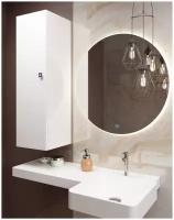 Шкаф для ванной комнаты, REGENT style, Пенал 1 дверь/подвесной, цвет белый, левый, 100*30*30