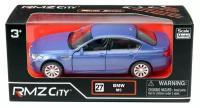 Машинка металлическая Uni-Fortune RMZ City серия 1:32 BMW M5, инерционная, голубой матовый цвет, двери открываются 554004M(A)