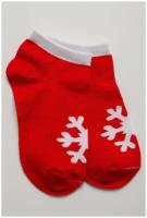 Детские носки Сноу красного цвета ( комплект 3 пары), размер 12-14 (20-22)