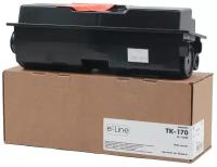 Тонер-картридж e-Line TK-170 для Kyocera FS-1320d, FS-1320dn, FS-1370dn, ECOSYS P2135d, ECOSYS P2135dn (Чёрный, 7200 стр.)