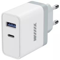 Сетевое зарядное устройство Wiiix UNN-4-2-01-QC, USB-C + USB-A, 3A, белый