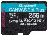 Карта памяти 256Gb - Kingston MicroSDHC 170R A2 U3 V30 Canvas Go Plus SDCG3/256GBSP