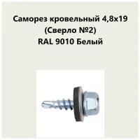 Саморез кровельный 4,8х19 (св.№2) RAL9010